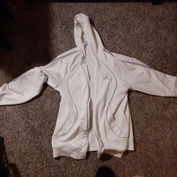 Jordan white zip up jacket - Picture 1 of 2